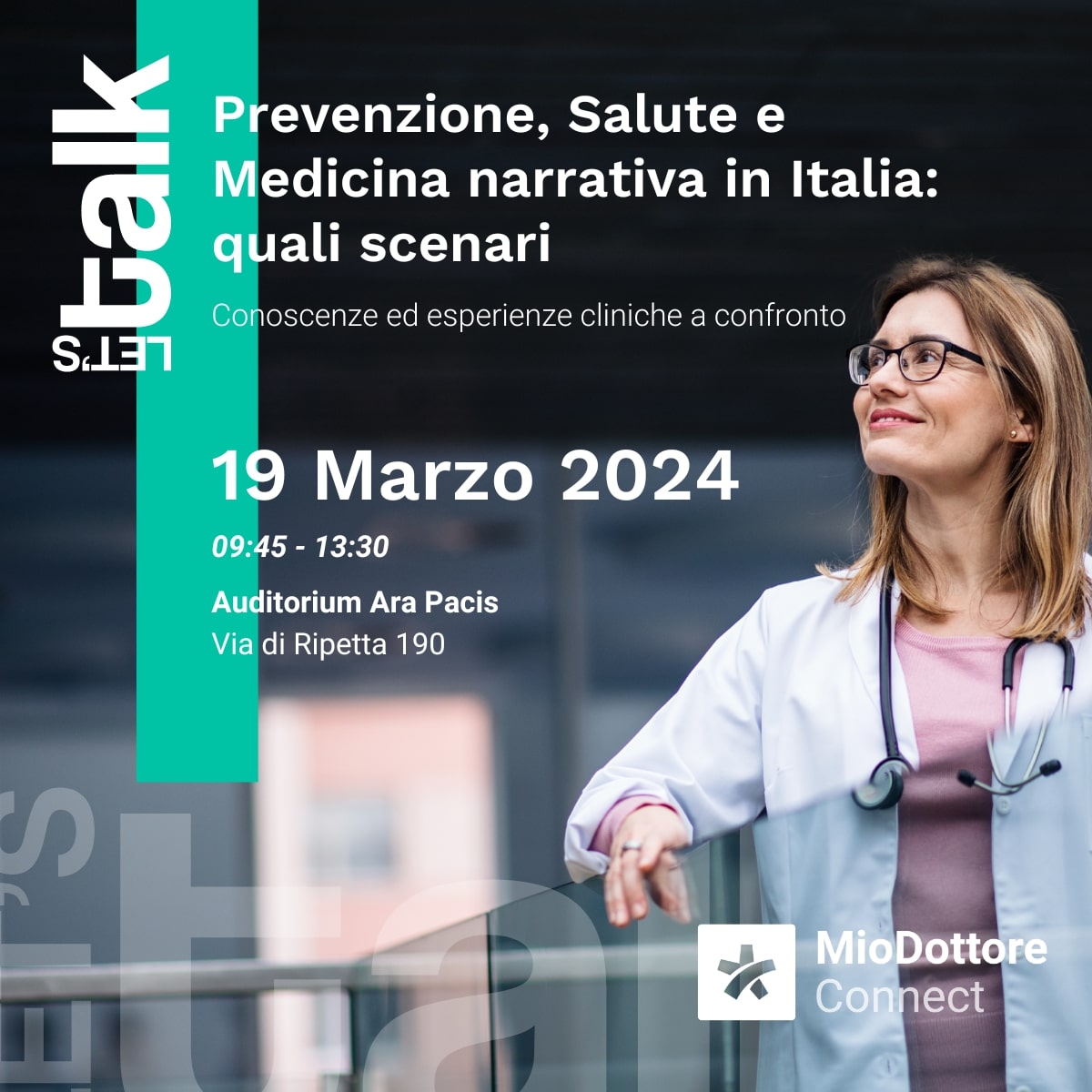 Let’s talk: “Prevenzione, Salute e Medicina narrativa in Italia: quali&nbsp;scenari”