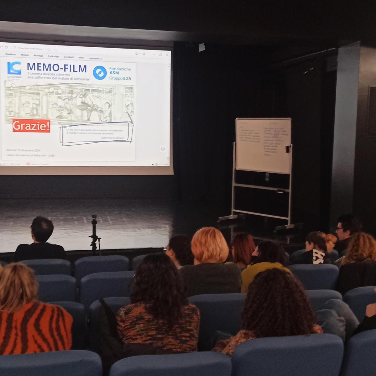 Masterclass: “MEMO-FILM: uno strumento di speranza e connessione per i malati di Alzheimer”